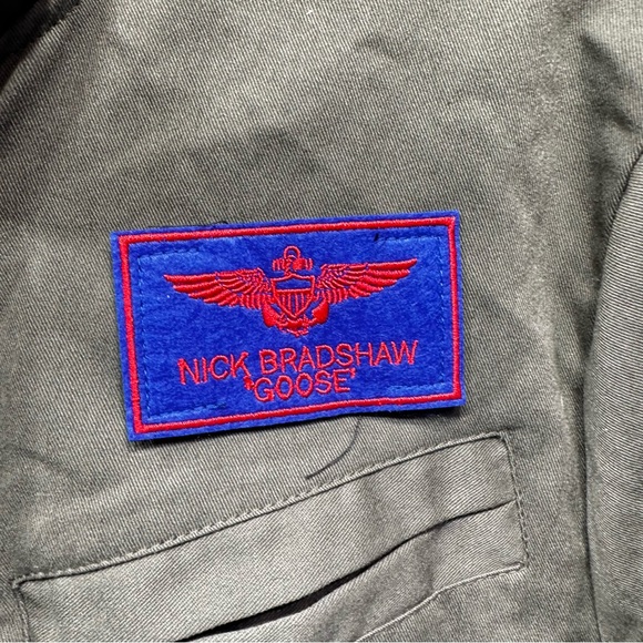 Top Gun Goose Nick Bradshaw Costume Val Kilmer Flight Mechanic Jumpsuit S-M - Picture 8 of 13